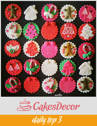 Candy Cane Cupcake Toppers