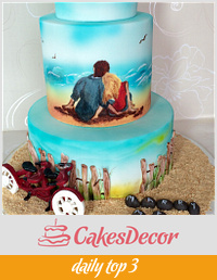 Romantic Memories Wedding Cake 