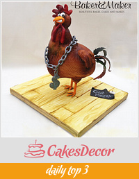 Lifesize Chicken / Rooster Cake Free standing