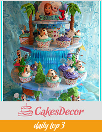 Frozen cupcake tower