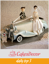 Vintage Car Wedding Cake.
