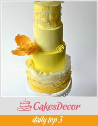 Yellow Ombre Cake - Cake Masters Color Boom issue