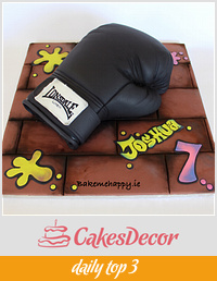 Boxing glove cake