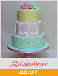 Pretty Pastels Wedding Cake