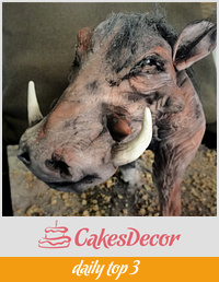 Warthog cake for the World Animal Day Collab