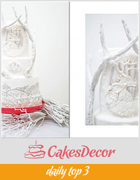 White Christmas Wedding Cake for Cake Central volume7 Issue5