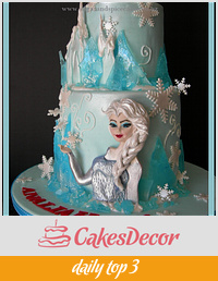 "Disney Frozen" inspired cake 