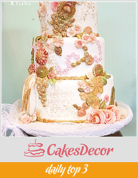 vintage romantic wedding cake