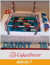 Swimming Gala 18th Birthday cake