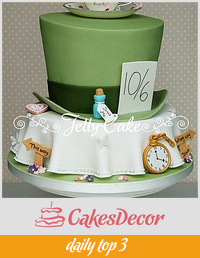 Alice in Wonderland Wedding Cake