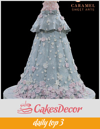 Bridal dress cake