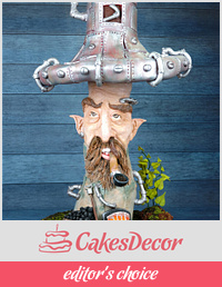 Mushroom Pipe sculpture cake 
