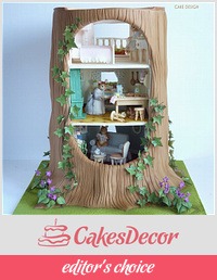 The Tree House- Gold award at Cake Internationl 
