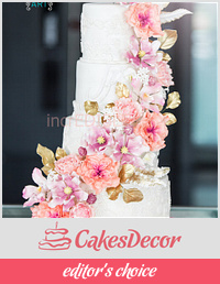 Edens' Blush- Pink and peach theme Wedding Cake