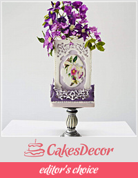 Hummingbird Royal Icing panels cake
