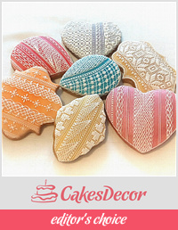 Lace cookies in colours