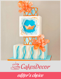Origami Boat wedding cake