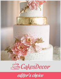 Blush and Gold Wedding Cake