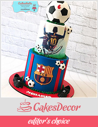 Barcelona Messi cake