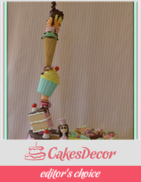Gravity defying sweet treats tower cake!!