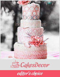 Pretty in Pink- Wedding Cake with large open roses