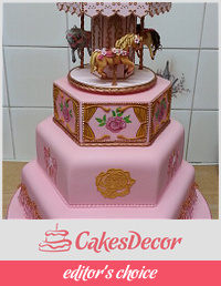 Carousel Christening Cake