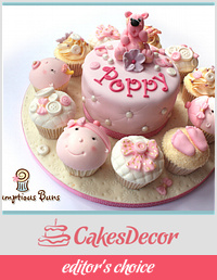 Big Cake Little Cakes : Pink Christening