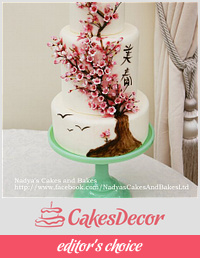 Japanese cherry blossom cake