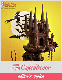 Spooky Chocolate Castle Cake