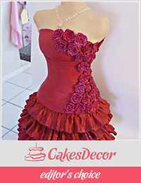 Red Tutu dress cake