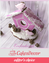 Icing cookies: Gingerbread house