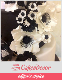 Anemones for a Black and White Wedding