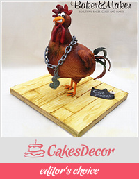 Lifesize Chicken / Rooster Cake Free standing