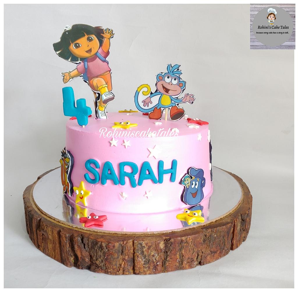 Dora the Explorer Cake theme cake / making of dora cake / girls birthday  cake ideas - YouTube