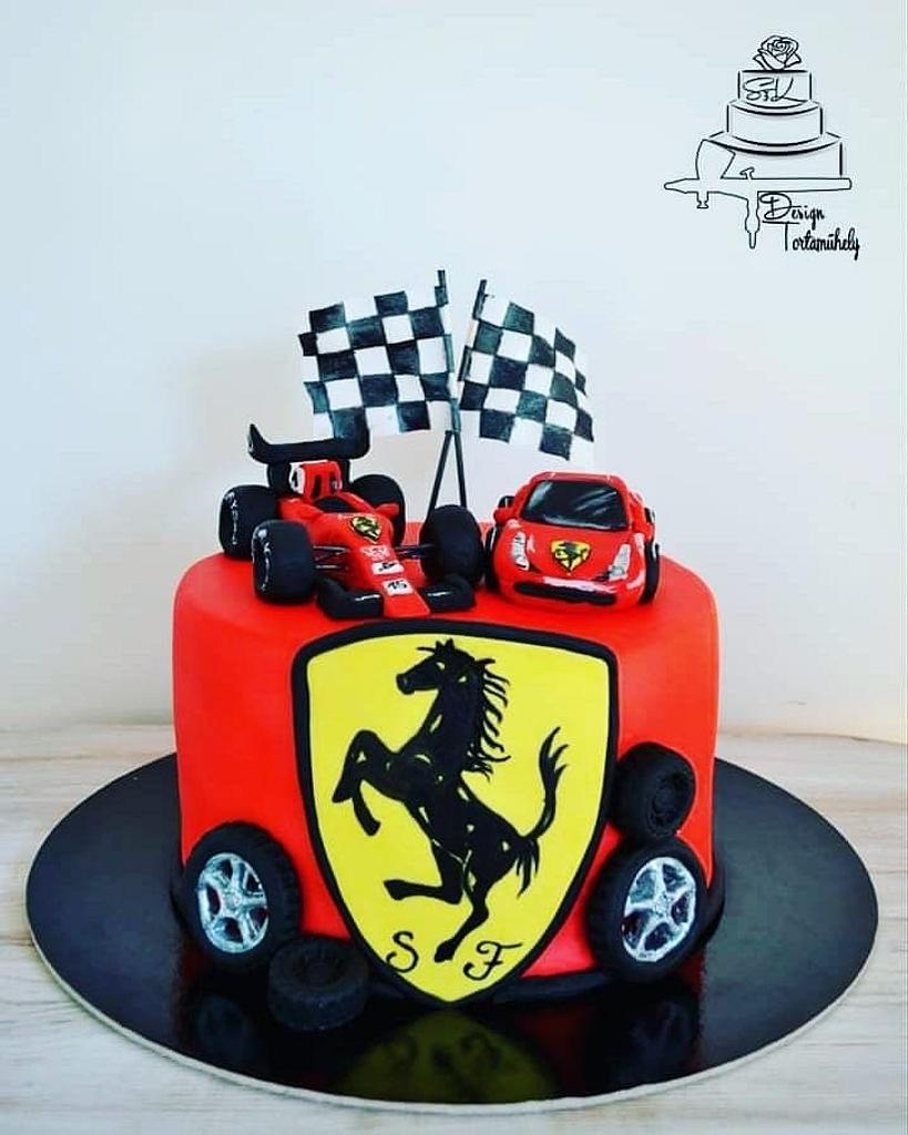 Order Ferrari Car Shaped Fondant Cake Online From KING BAKER'S N BIRTHDAY  DECOR'S,Muzaffarnagar