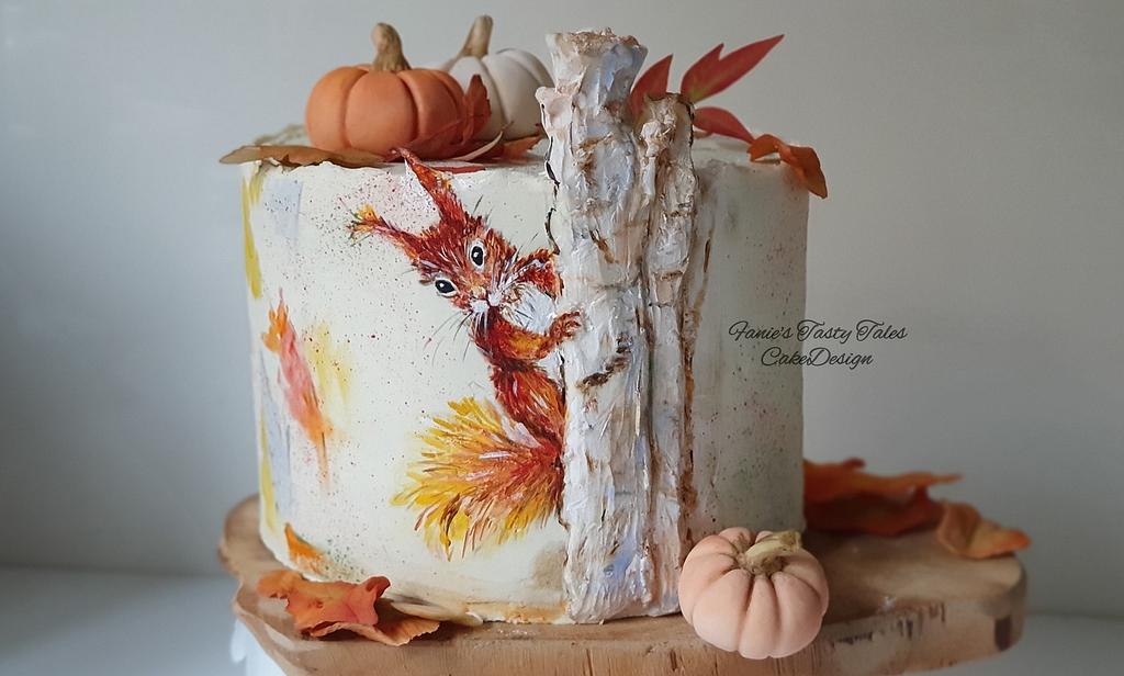 Little squirrel autumn cake - Cake by Fanie Feickert-Sell - CakesDecor