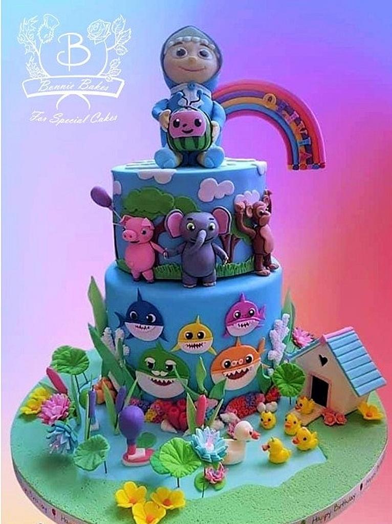 Cocomelon And Jj Cake Cake By Bonnie Bakes Uae Cakesdecor