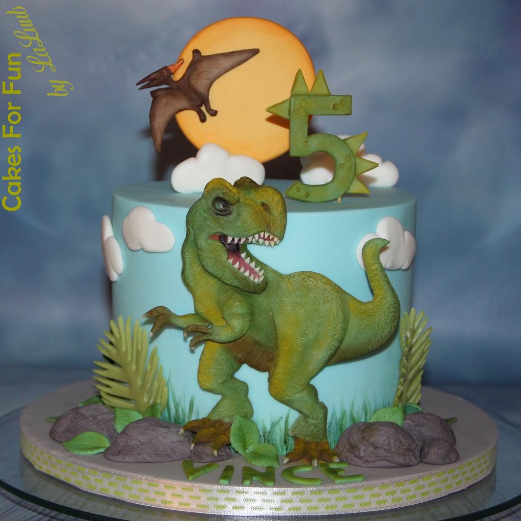 T-Rex Dinosaur Cake Order Themed Birthday Cakes For Boys – Kukkr ...