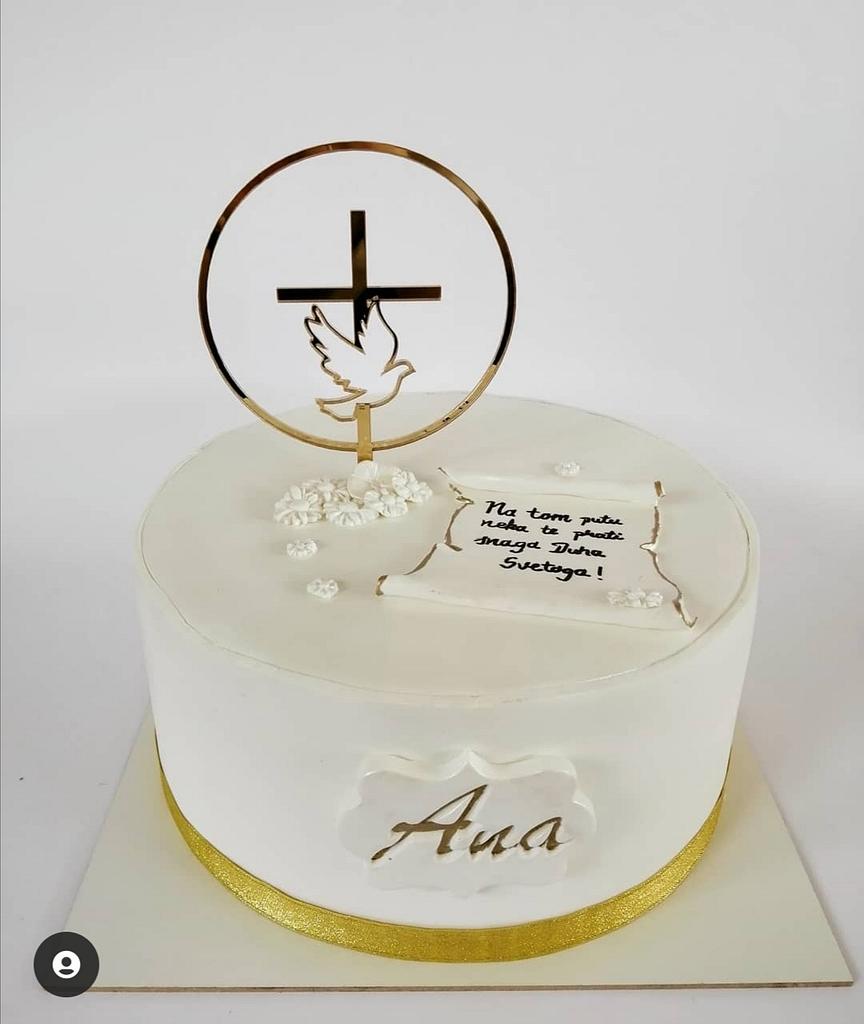 Gold birthday cake - Decorated Cake by Tortebymirjana - CakesDecor