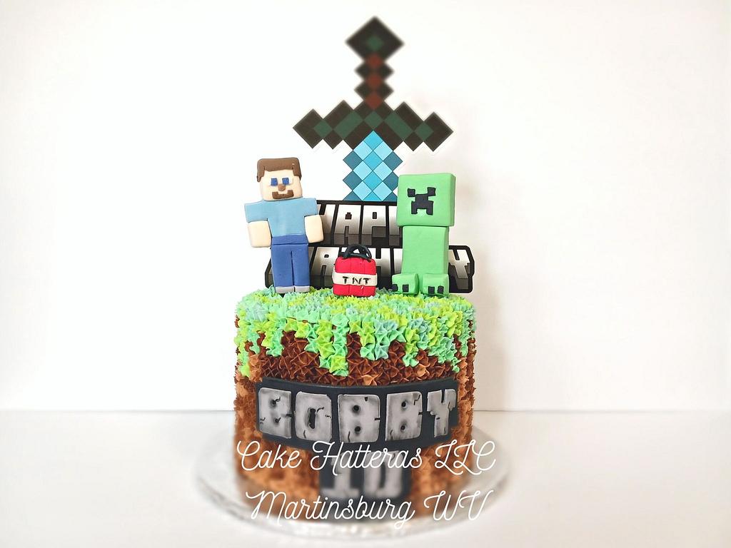 Minecraft Birthday party Edible Image Cake decorations