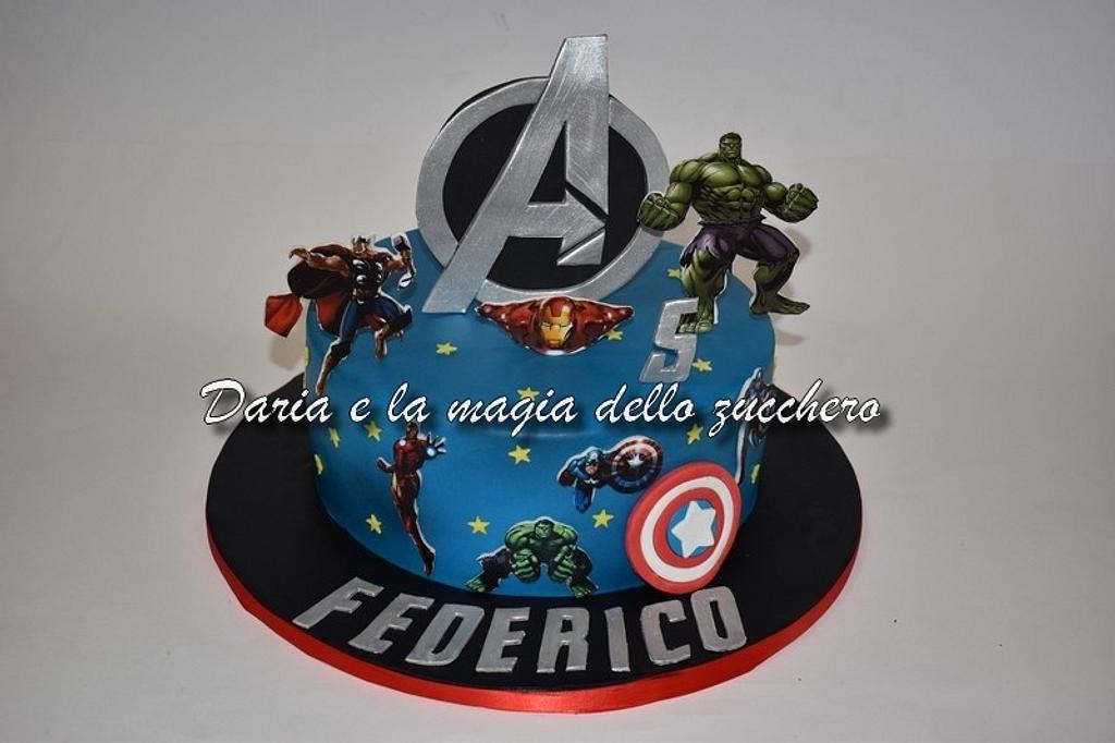 Write Name on Avengers Birthday Cake