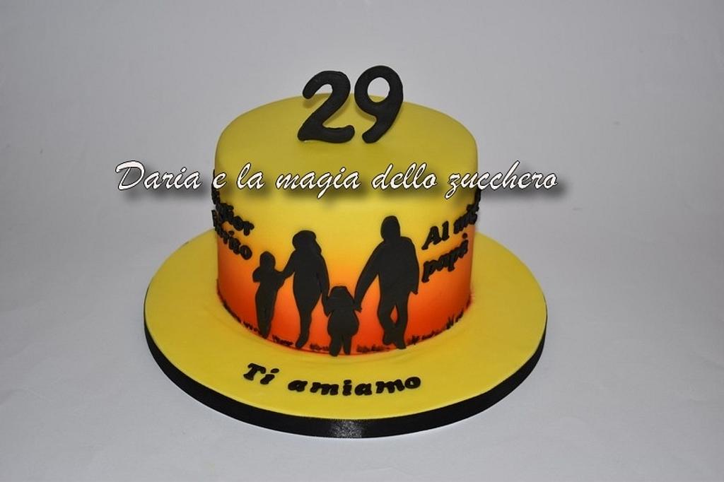 A two tier family tree cake with a ribbon for each member of the family. |  Recetas de postres reposteria, Pastel con flores, Tortas