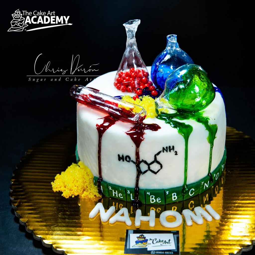 She Bakes - #chemistry themed #alledible #cake ⚗️⚛️🧪 #chemistrycake  #cakeforstudents #periodictableofelementscake #periodictablecake  #sciencecake #sciencestudentcake #schoolcake #chemlabcake #chemcake  #birthdaycake #childrensbirthdaycakes ...