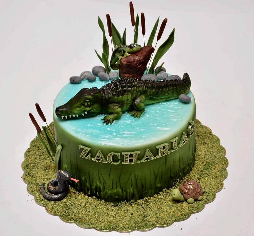 Crocodile Cake Topper Alligator Cake Topper Alligator - Etsy