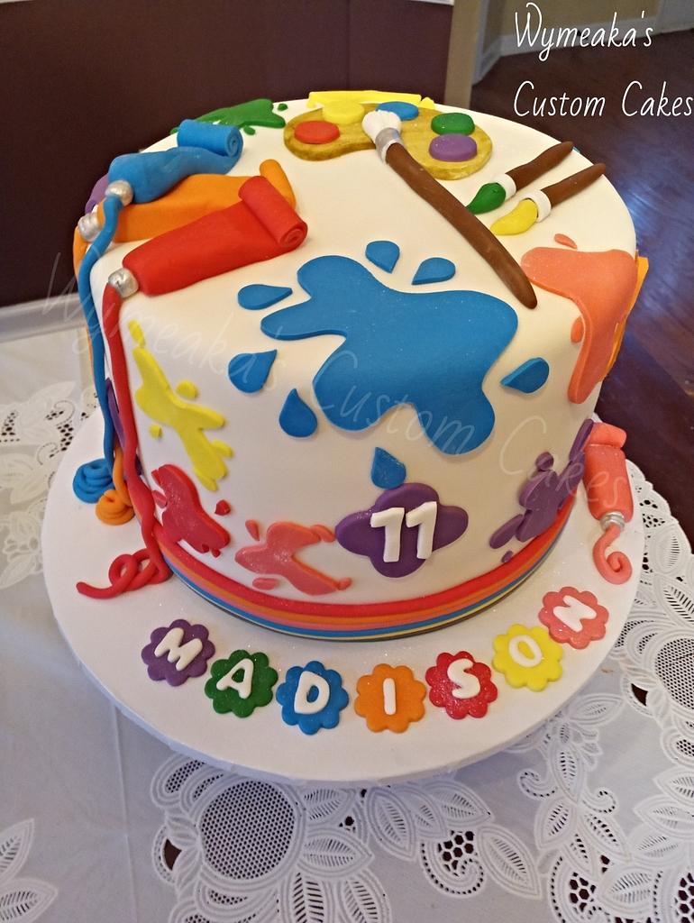 Artist Theme BIrthday Cake for Kids