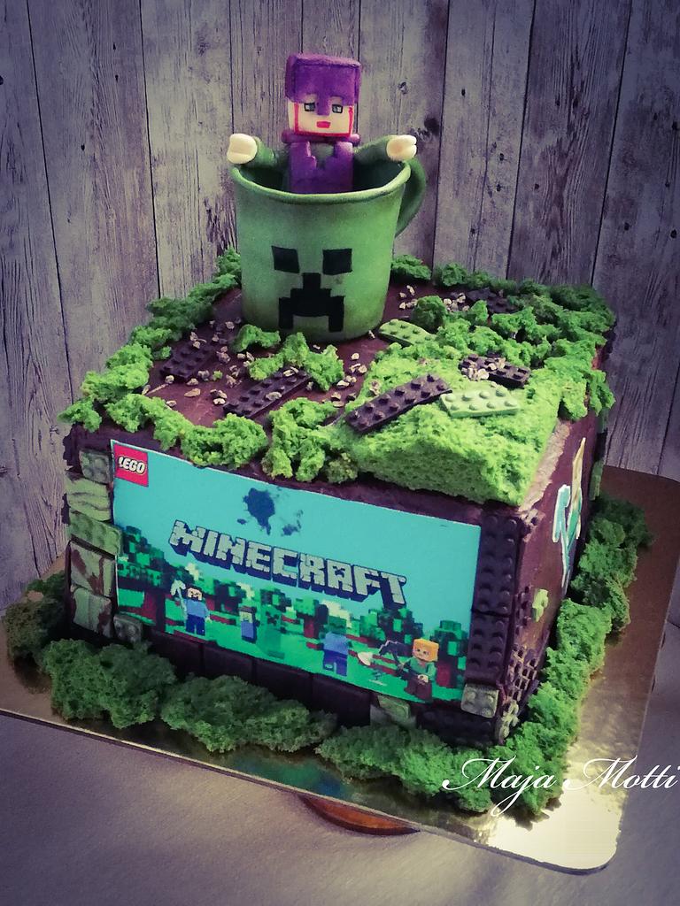 LEGO Minecraft Cake - Grace Like Rain Blog