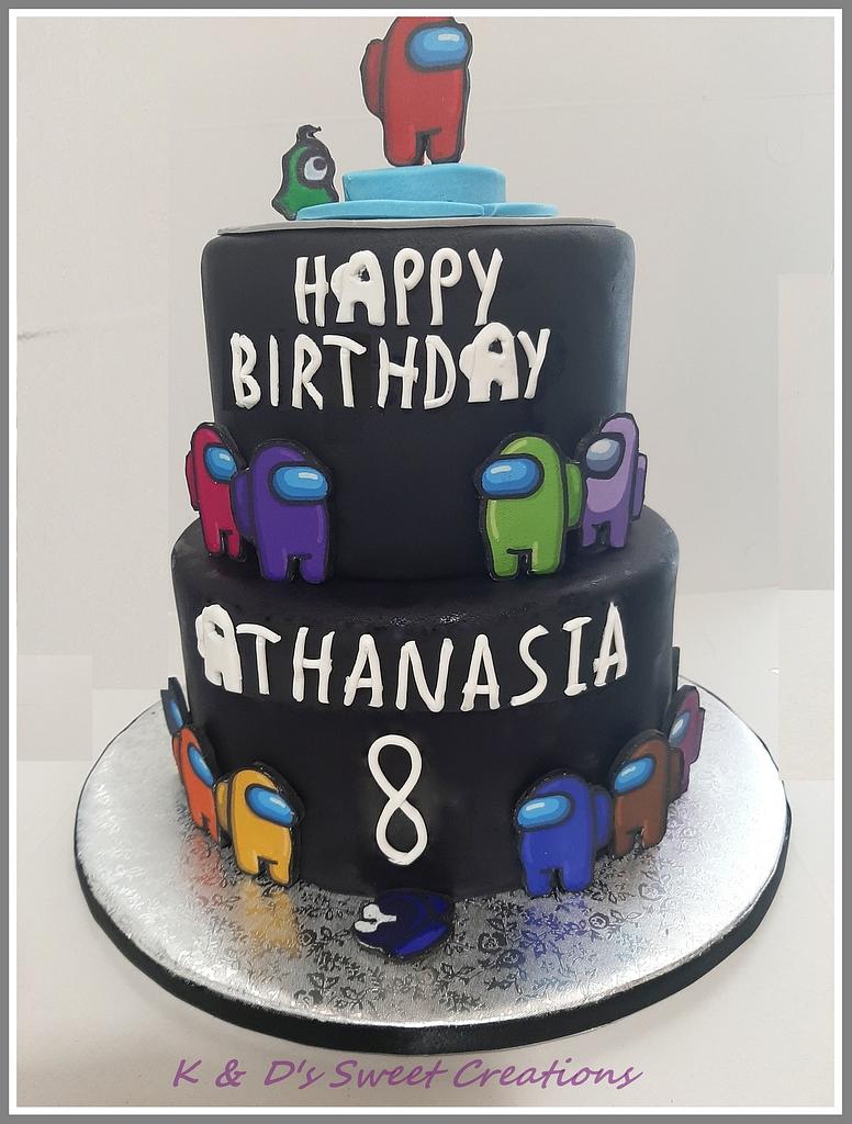 Among us birthday cake - Decorated Cake by Konstantina - - CakesDecor