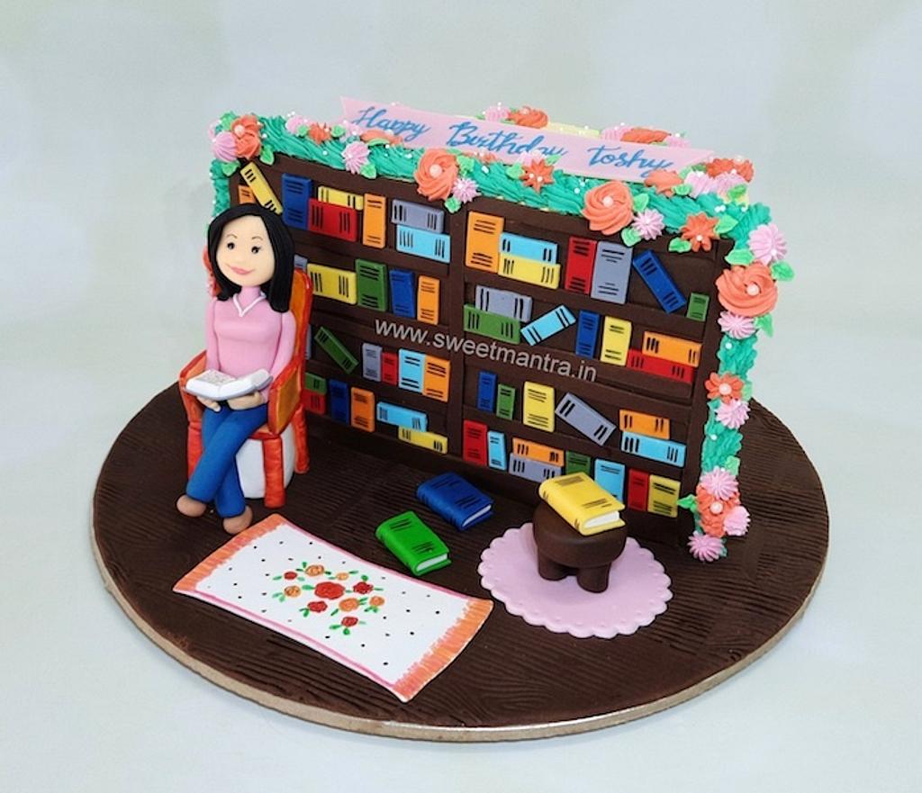 Book Worm Reading Cake Kit - Book Cake - Easy Book Cake DIY
