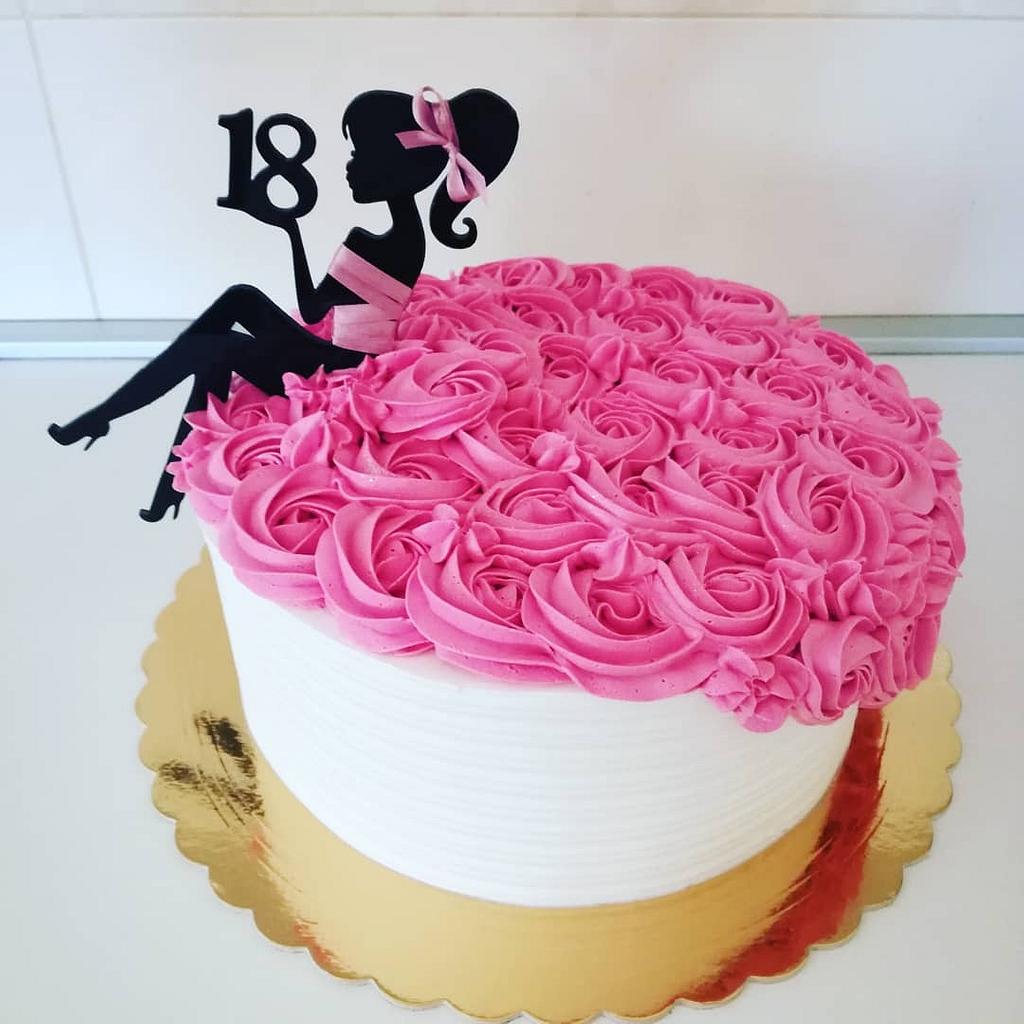 Cake Model Pink Simulation Sample Floral Birthday Cake Model Plastic Cakes  Shop Window Sample Arrangement Stencil Do Not Fade | lupon.gov.ph