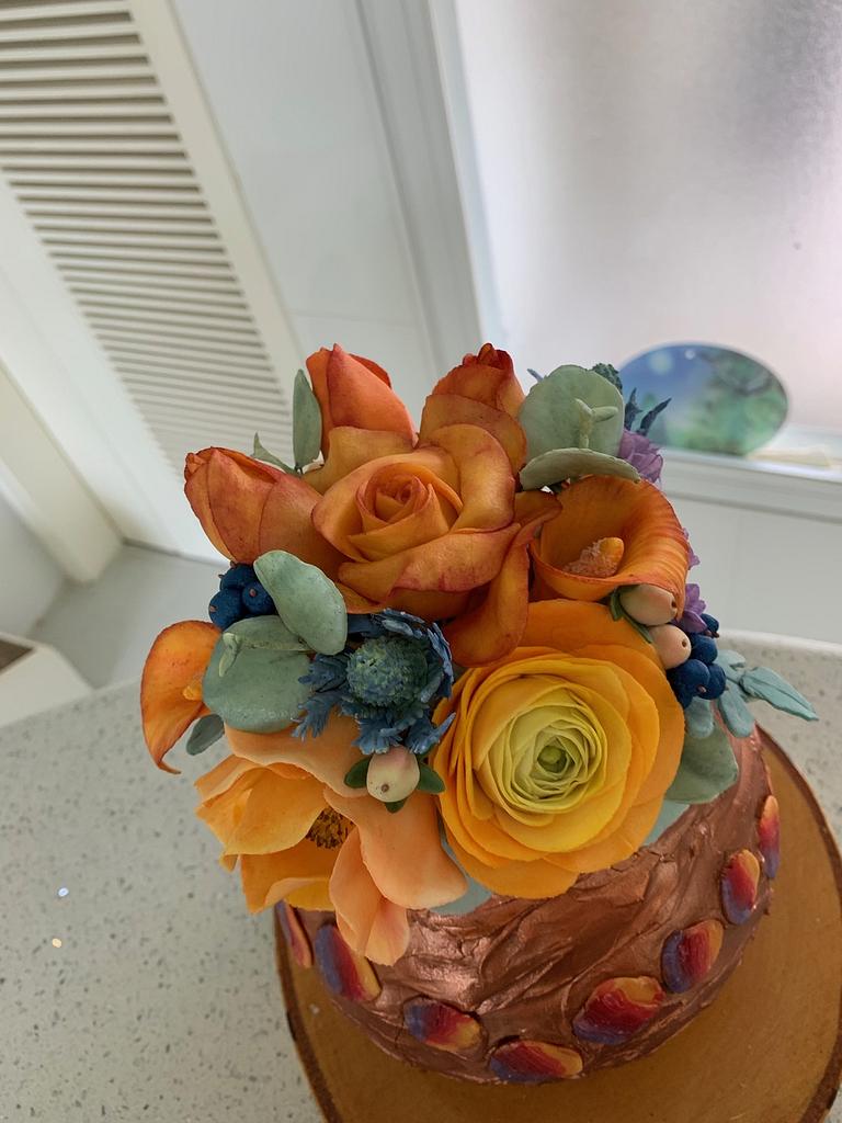 vase cake with flowers - Cake by alek0 - CakesDecor